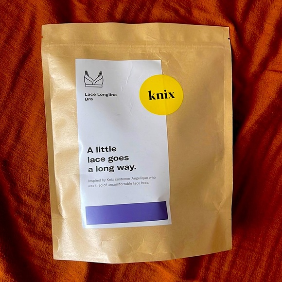 Brand new unopened package - Knix Longline Lace bra in Periwinkle size small - Picture 2 of 3